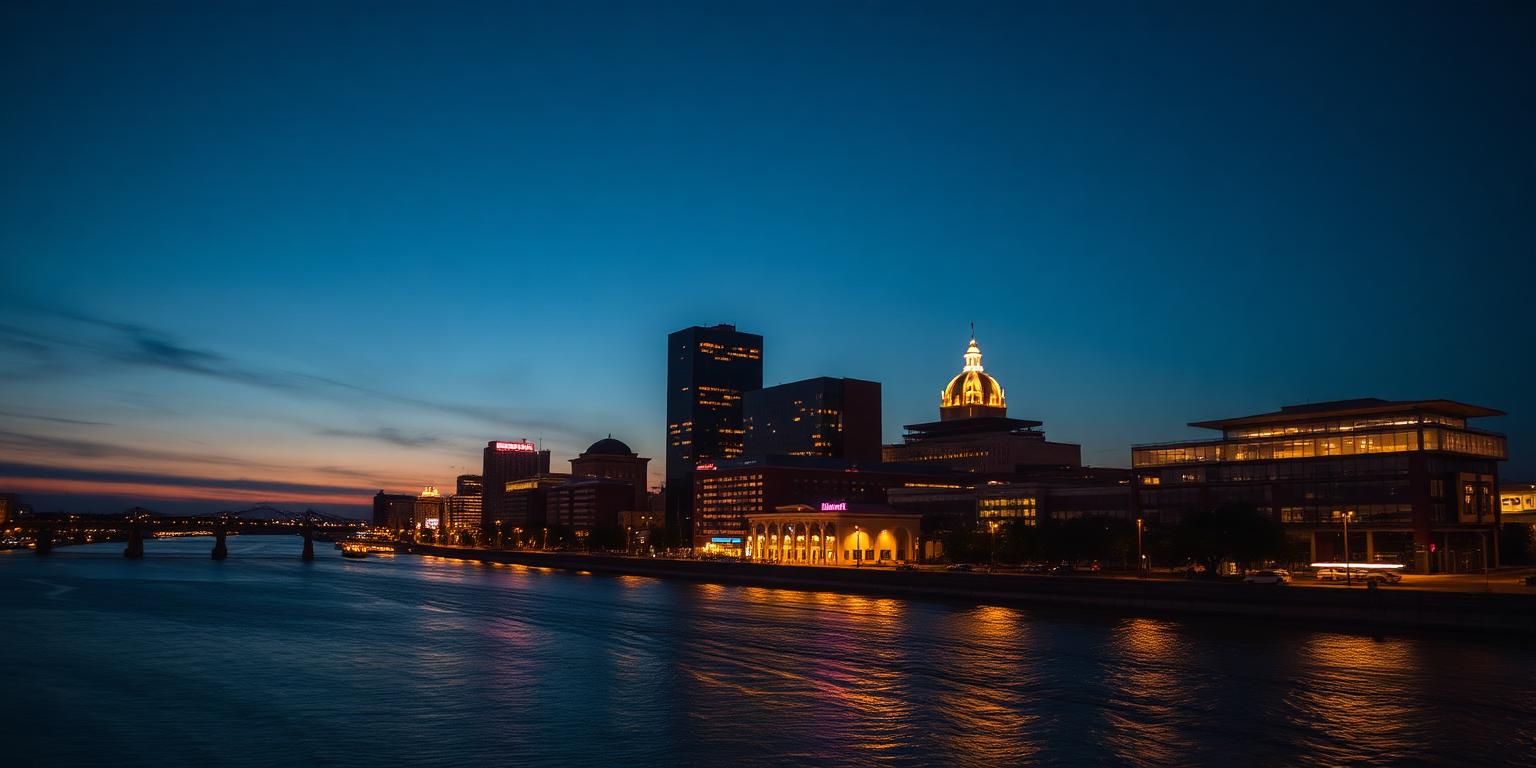 Evansville, Indiana skyline